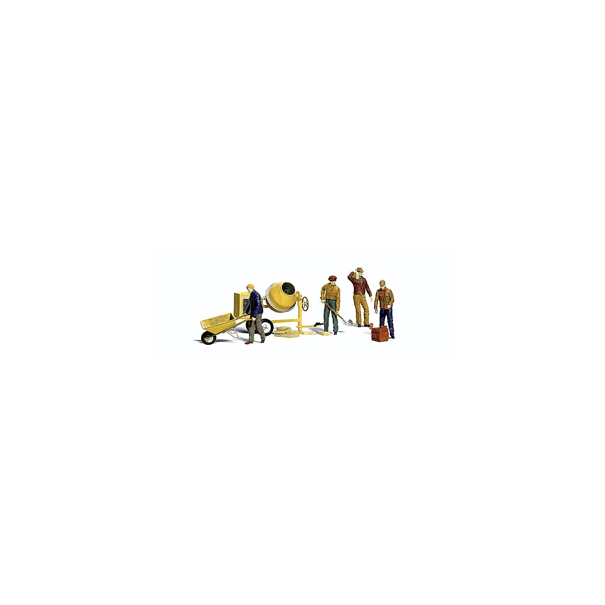 Scenic Accents(R) Figures -- Masonry Workers and Accessories pkg(11), O, Woodland Scenics 2753