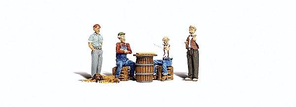 Scenic Accents(R) Figures -- Checkers Players pkg(4), O, Woodland Scenics 2727