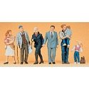 Pedestrians -- Parents and Grandparents w/Children, HO, Preiser Kg 10415