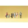 Pedestrians -- Walking Travelers 1 pkg(6), HO, Preiser Kg 10516