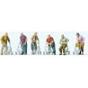 Elderly People pkg(6) -- Includes Walkers, HO, Preiser Kg 10718