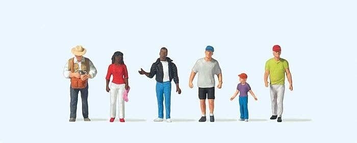 Passers By -- Set 1 pkg(6), HO, Preiser Kg 10793