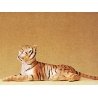 Wild Animal Figures, 1/24 - 1/25 Scale -- Tiger Lying Down, 1/25, Preiser Kg 47510