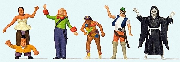 Carnival Parade -- pkg(5), HO, Preiser Kg 24646