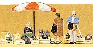 Vendors -- Market Stall, HO, Preiser Kg 10337