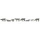 Mountain Cows -- Gray pkg(8), HO, Faller Gmbh 151905