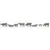 Mountain Cows -- Gray pkg(8), HO, Faller Gmbh 151905