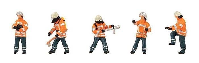 Era VI Firefighters -- Set 4 pkg(5), HO, Faller Gmbh 151680