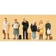 Pedestrians -- Business Commuters pkg(6), HO, Preiser Kg 10411