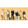 Pedestrians -- Business Commuters pkg(6), HO, Preiser Kg 10411