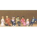 1900′s Figures -- People Sitting on Platform pkg(7), HO, Preiser Kg 12137