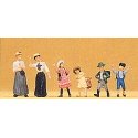 1900s Figurines -- Women & Children pkg(6), HO, Preiser Kg 12194