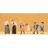 1900s Figurines -- Women & Children pkg(6), HO, Preiser Kg 12194