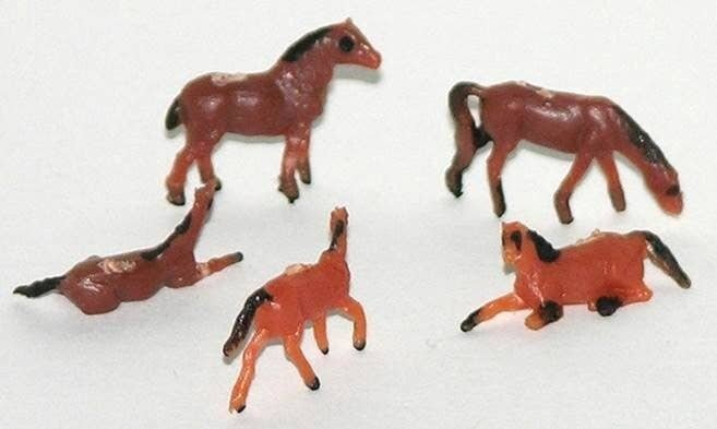 Assorted Horses -- pkg(50), N, Herpa Models 63712