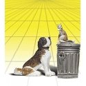 Scenic Accents(R) Figures -- Dog w/Cat On Trashcan, G, Woodland Scenics 2524