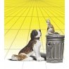 Scenic Accents(R) Figures -- Dog w/Cat On Trashcan, G, Woodland Scenics 2524