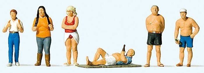 On Vacation -- pkg(6), HO, Preiser Kg 10668