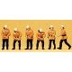 Firemen -- In Action pkg(6), HO, Preiser Kg 10242