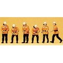Firemen -- In Action pkg(6), HO, Preiser Kg 10242