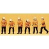 Firemen -- In Action pkg(6), HO, Preiser Kg 10242