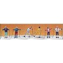 Recreation & Sports -- Cross-Country Skiers pkg(6), HO, Preiser Kg 10312