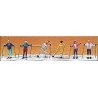 Recreation & Sports -- Cross-Country Skiers pkg(6), HO, Preiser Kg 10312