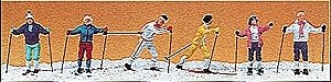 Recreation & Sports -- Cross-Country Skiers pkg(6), HO, Preiser Kg 10312
