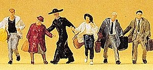 Passengers -- Hurrying pkg(6), HO, Preiser Kg 10327