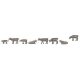 Mountain Cows -- Gray pkg(8), N, Faller Gmbh 155904