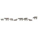 Mountain Cows -- Gray pkg(8), N, Faller Gmbh 155904
