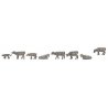 Mountain Cows -- Gray pkg(8), N, Faller Gmbh 155904