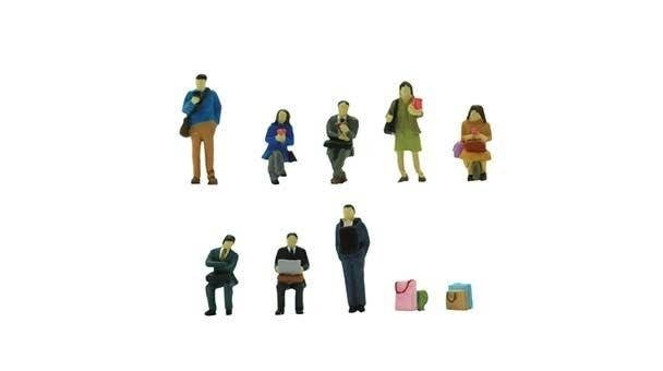 Railroad Passenger B Commuting and Attending School -- pkg(8), N, TomyTec Co LTD 320555