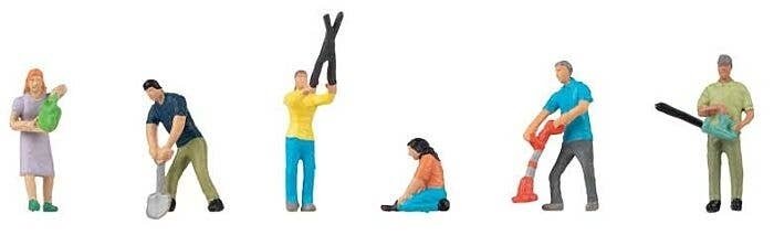 In the Allotment/Recreational Gardeners -- pkg(6), HO, Faller Gmbh 151686