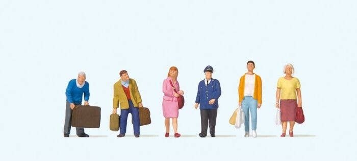 Travelers at the Platform pkg(6), HO, Preiser Kg 10710