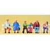 Passengers -- Seated On Benches, HO, Preiser Kg 10027