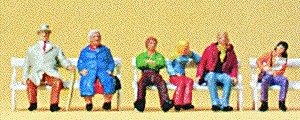 Passengers -- Seated On Benches, HO, Preiser Kg 10027