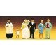 Wedding Participants -- Catholic pkg(6), HO, Preiser Kg 10058