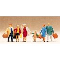 Passengers -- Travelers w/Luggage, HO, Preiser Kg 10281
