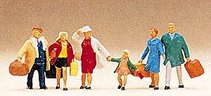 Passengers -- Travelers w/Luggage, HO, Preiser Kg 10281