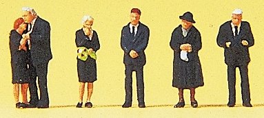 Pedestrians -- Funeral, N, Preiser Kg 79195