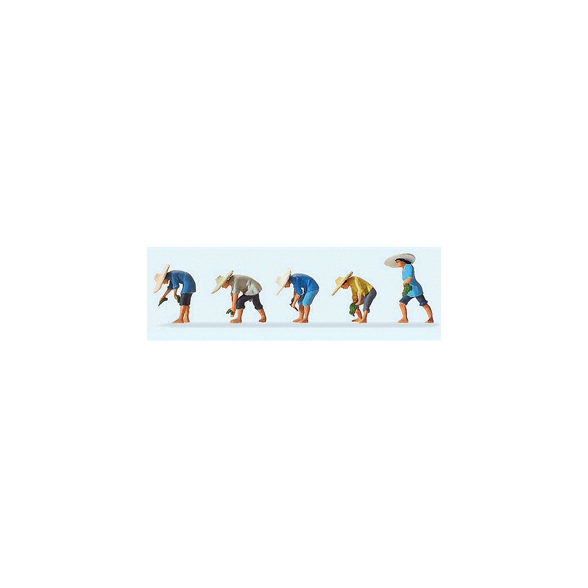 Working People -- At The Rice Field 1, HO, Preiser Kg 10572