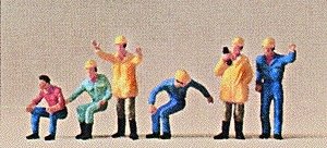 People Working -- Crane Operators pkg(6), HO, Preiser Kg 10037