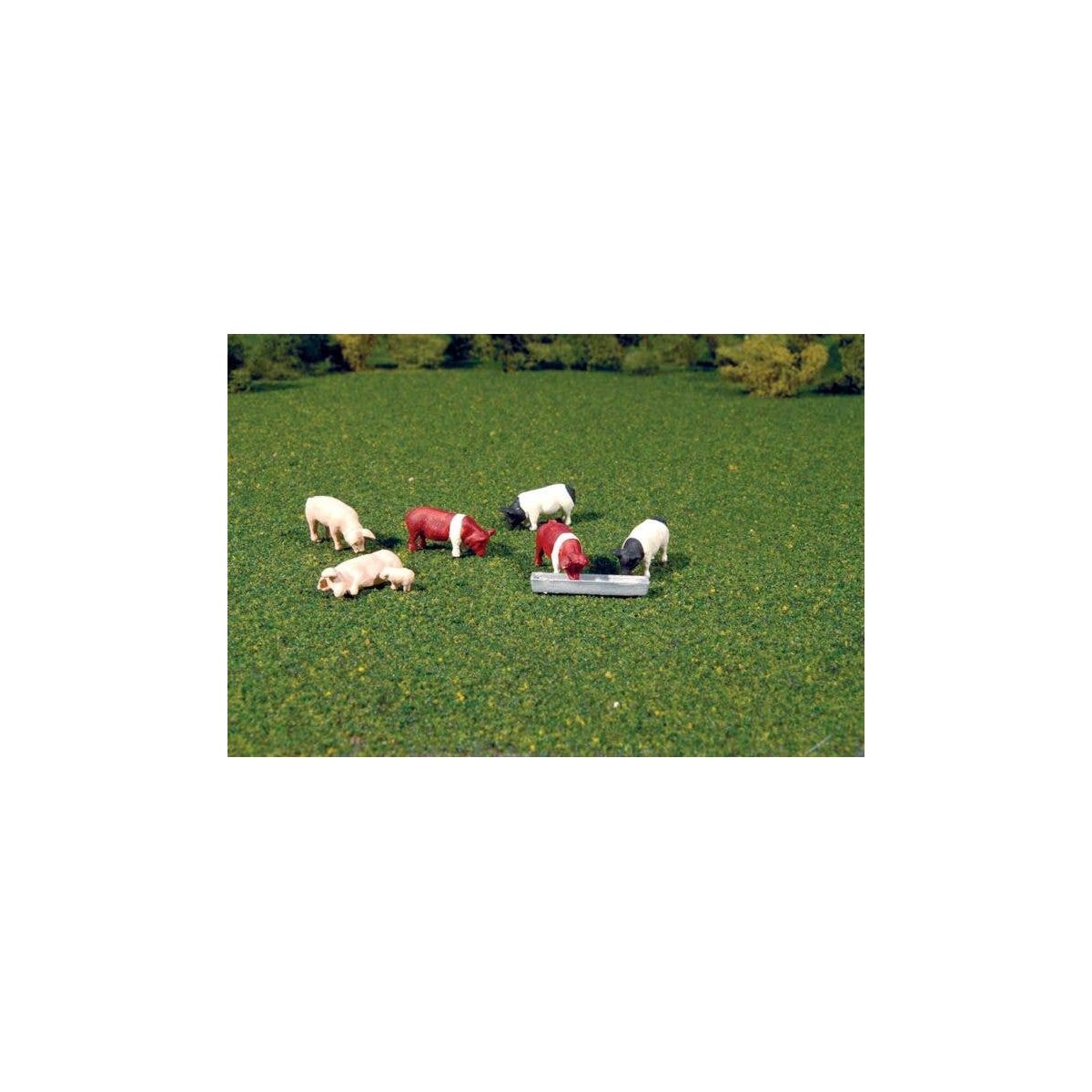 Animals -- Pigs pkg(9), O, Bachmann Industries 33168