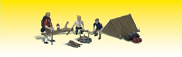 Scenic Accents(R) Figures -- Campers & Accessories pkg(8), N, Woodland Scenics 2199