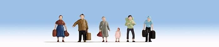 Economy Standing Passengers -- pkg(6), HO, Noch Gmbh & Co 18115
