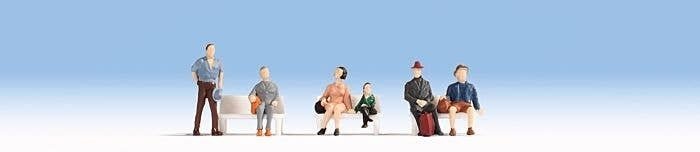 Economy Seated Passengers -- pkg(6), HO, Noch Gmbh & Co 18116