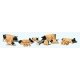 Pigs -- Light Brown, Black pkg(8), HO, Preiser Kg 10149
