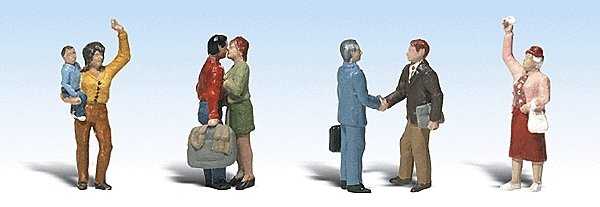 Scenic Accents(R) Figures -- Goodbye People 7/, N, Woodland Scenics 2193