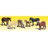 Farm Horses - Scenic Accents(R) -- pkg(6), N, Woodland Scenics 2141