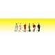 Scenic Accents - Pedestrian -- People Walking, pkg(5), N, Woodland Scenics 2210